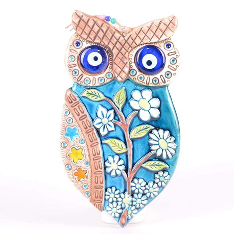 Owl Themed Nautical Ceramics Sixth Size Wall Hanging - 8