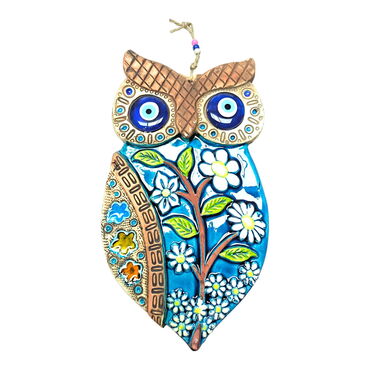 Owl Themed Nautical Ceramics Sixth Size Wall Hanging - 9