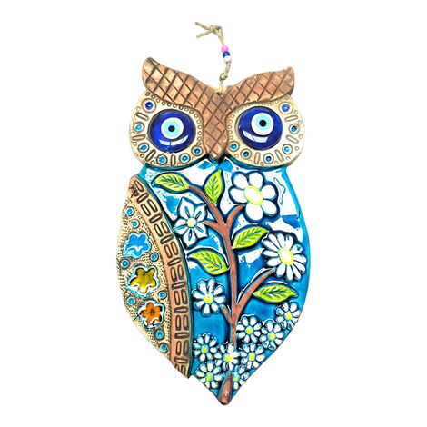 Owl Themed Nautical Ceramics Sixth Size Wall Hanging - 9