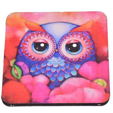 Owl Themed Wooden Customised Souvenir Coaster 90mm - 3