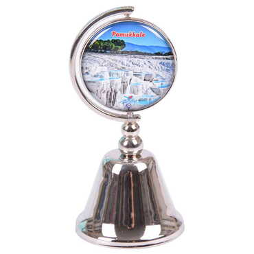 Pamukkale Themed Collectible Souvenir Metal Bell 44x90 mm - 4