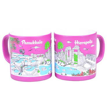 Pamukkale Themed Customised Serigraphy Printed Ceramic Mug 82x90 mm - 5