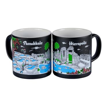 Pamukkale Themed Customised Serigraphy Printed Ceramic Mug 82x90 mm - 8