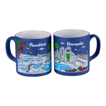 Pamukkale Themed Customised Serigraphy Printed Ceramic Mug 82x90 mm - 9