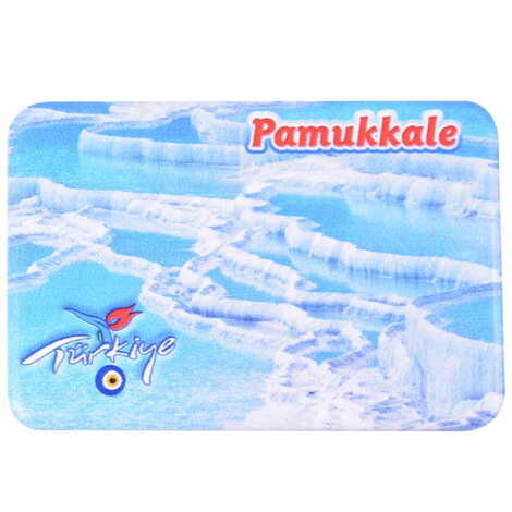 Pamukkale Themed Customised UV Printed Plastic Base Rectangle Fridge Magnet 80x50 mm - 9