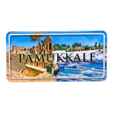 Pamukkale Themed Embossed Pvc Oppression Fridge Magnet - 15