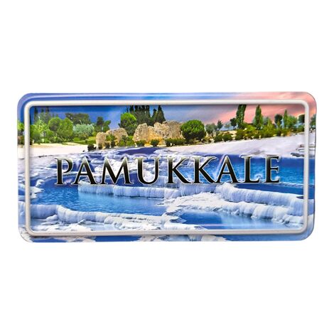 Pamukkale Themed Embossed Pvc Oppression Fridge Magnet - 16