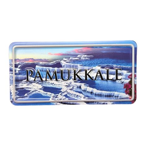 Pamukkale Themed Embossed Pvc Oppression Fridge Magnet - 17