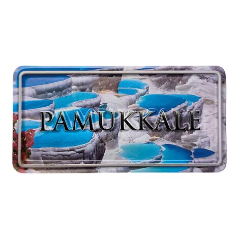 Pamukkale Themed Embossed Pvc Oppression Fridge Magnet - 19