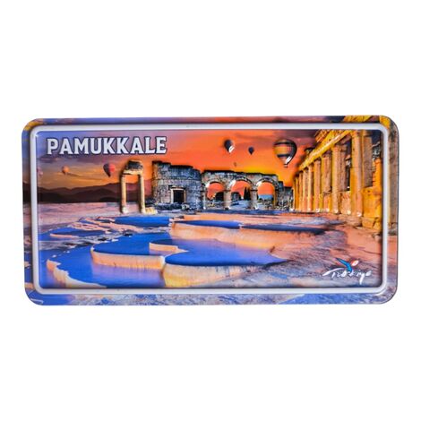 Pamukkale Themed Embossed Pvc Oppression Fridge Magnet - 4