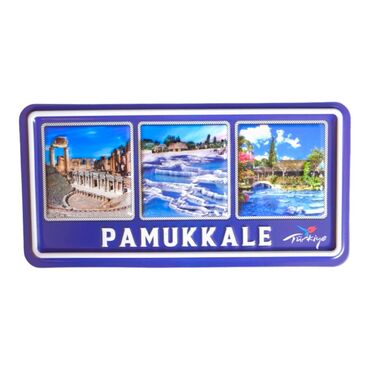 Pamukkale Themed Embossed Pvc Oppression Fridge Magnet - 3