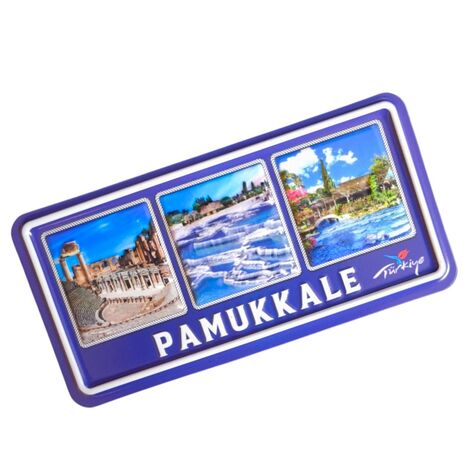 Pamukkale Themed Embossed Pvc Oppression Fridge Magnet - 9