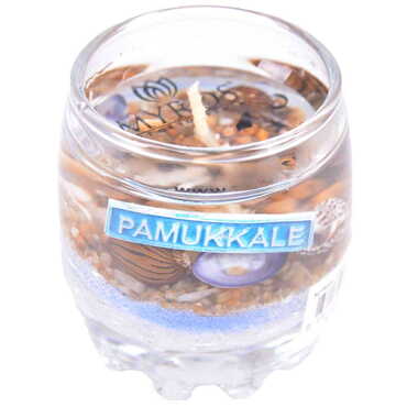 Pamukkale Themed Glass Transparent Gel Candle - 5