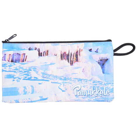 Pamukkale Themed Turkish Woven Wallet 183x97x8 mm - 4