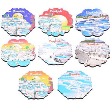 Pamukkale Themed Wooden Customised Souvenir Coaster 90mm - 2