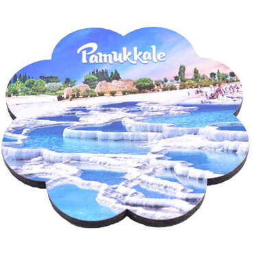 Pamukkale Themed Wooden Customised Souvenir Coaster 90mm - 3