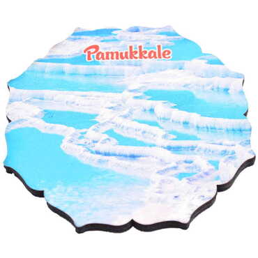 Pamukkale Themed Wooden Customised Souvenir Coaster 90mm - 7