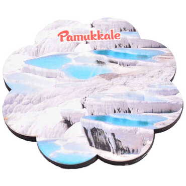 Pamukkale Themed Wooden Customised Souvenir Coaster 90mm - 8