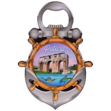 Patara Themed Anchor Shaped Metal Magnetic Bottle Opener 105x72 mm - 4