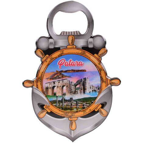 Patara Themed Anchor Shaped Metal Magnetic Bottle Opener 105x72 mm - 5