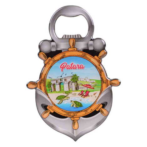 Patara Themed Anchor Shaped Metal Magnetic Bottle Opener 105x72 mm - 6