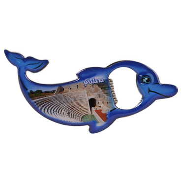 Patara Themed Dolphin Shaped Metal Magnetic Bottle Opener 102x67 mm - 5