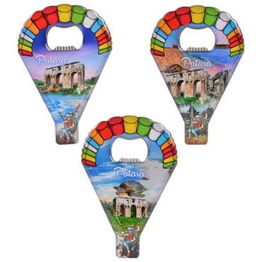 Patara Themed Parachute Shaped Metal Magnetic Opener 113x75 mm - 3