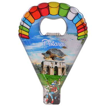 Patara Themed Parachute Shaped Metal Magnetic Opener 113x75 mm - 6