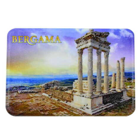 Pergamon Themed Customised UV Printed Plastic Base Rectangle Fridge Magnet 80x50 mm - 5