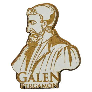 Pergamon Themed Wooden Engraved Souvenir Fridge Magnet - 13