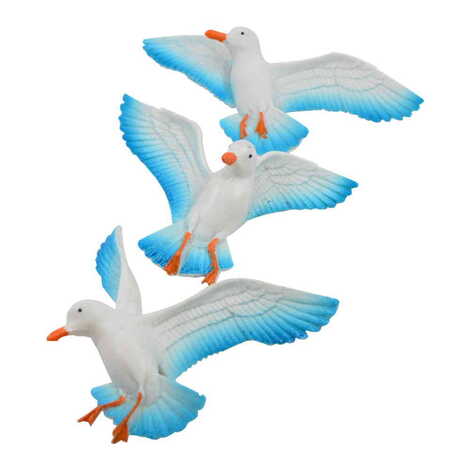 Polyester 3D Seagull Wall Hanging Decor - 3