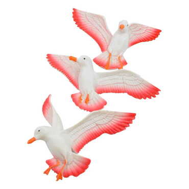 Polyester 3D Seagull Wall Hanging Decor - 4