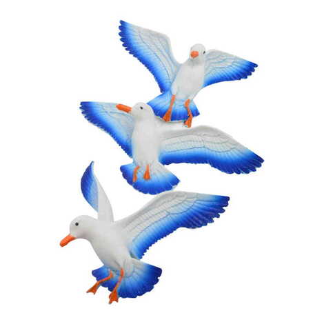 Polyester 3D Seagull Wall Hanging Decor - 5