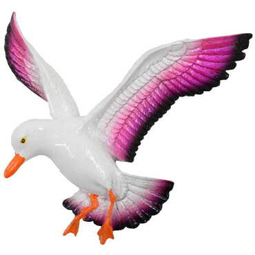 Polyester 3D Triple Seagull Wall Hanging Decor - 12