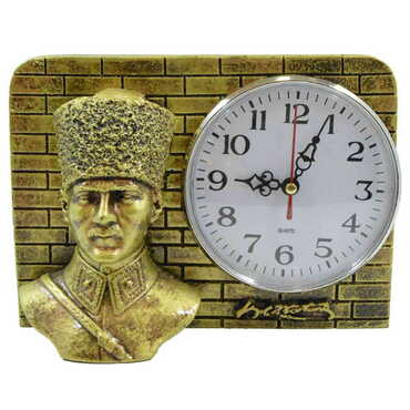 Polyester Ataturk Desktop Clock Figurine - 5