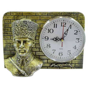 Polyester Ataturk Desktop Clock Figurine - 7