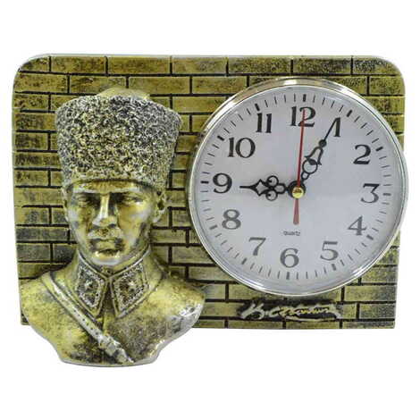 Polyester Ataturk Desktop Clock Figurine - 7