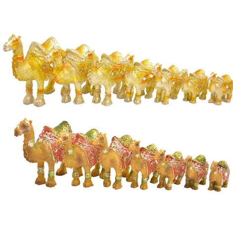 Polyester Camel Family Figurine Set Of 7 Pcs 230x100x100 mm - 2