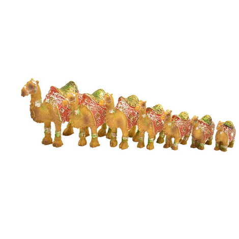 Polyester Camel Family Figurine Set Of 7 Pcs 230x100x100 mm - 4