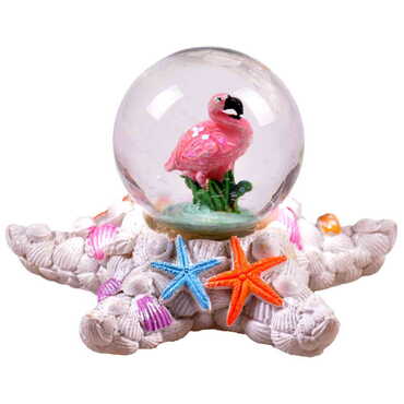 Polyester Flamingo Snow Globe - Myros