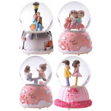 Polyester Love Forever Snow Globe - 3