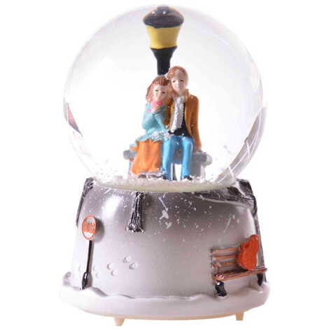 Polyester Love Forever Snow Globe - 4