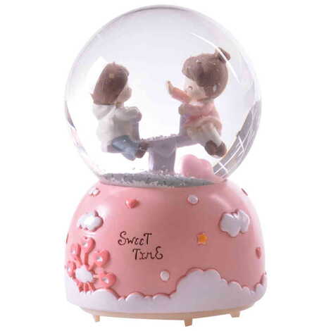 Polyester Love Forever Snow Globe - 6