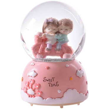 Polyester Love Forever Snow Globe - 7