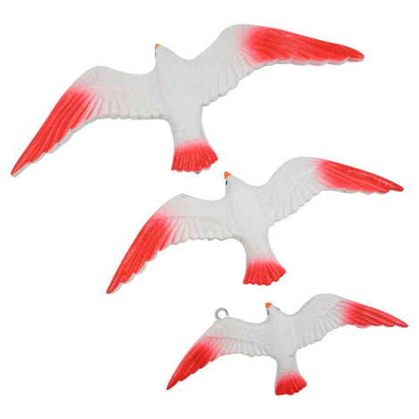 Polyester Natural Seagull Wall Decor 3 Pcs - 4