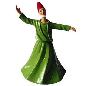 Polyester Plant Green Dervis Figurine 15 Cm - Myros