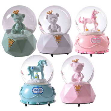 Polyester Unicorn Theme Snow Globe 105x105x150 mm - 3