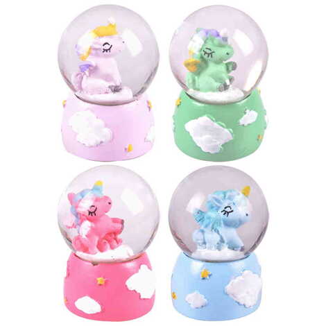 Polyester Unicorn Theme Snow Globe 40x40x67 mm - 4