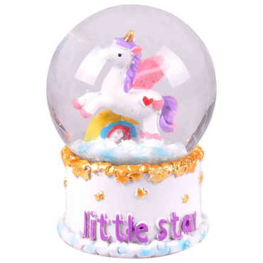 Polyester Unicorn Theme Snow Globe 60x60x85 mm - Myros