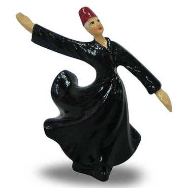 Polyester Whirling Blue Dervishes Figurine 6 Cm - Myros